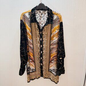 NWT John Mark Monarch Buterfly Button Down Shirt Size: 1X